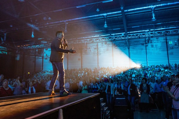 Austrian singer and musician Marc Pircher live at the 19th Schlagernacht in Lucerne