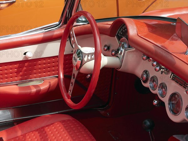 Cockpit of a Chevrolet Corvette classic car