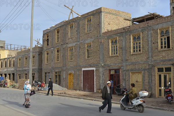 Newly constructed building in the Uighur Muslim Quarter