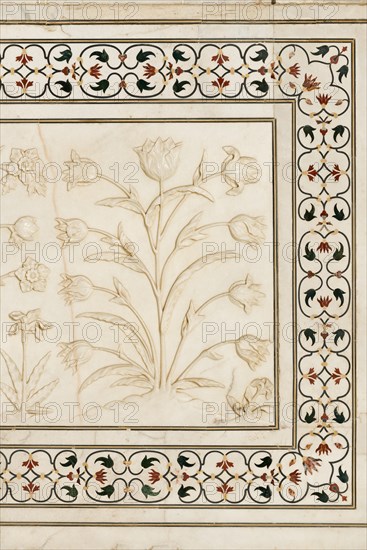 Inlaid marble