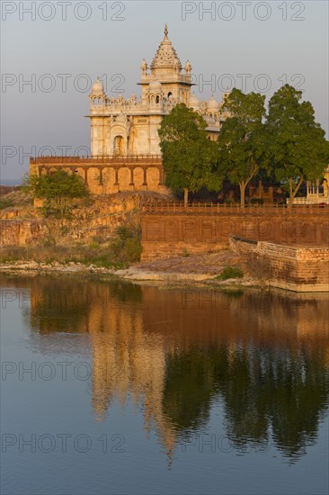 Marble Jaswant Thada Mausoleum in the evening light