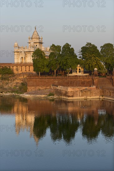 Marble Jaswant Thada Mausoleum in the evening light