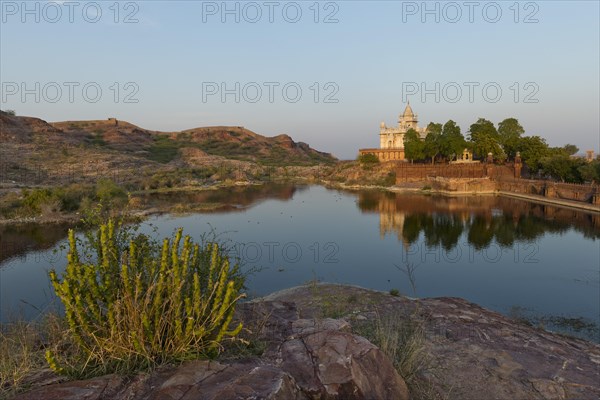 Marble Jaswant Thada Mausoleum in the evening light