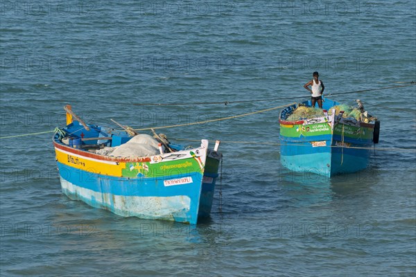 Colourful fishing boats