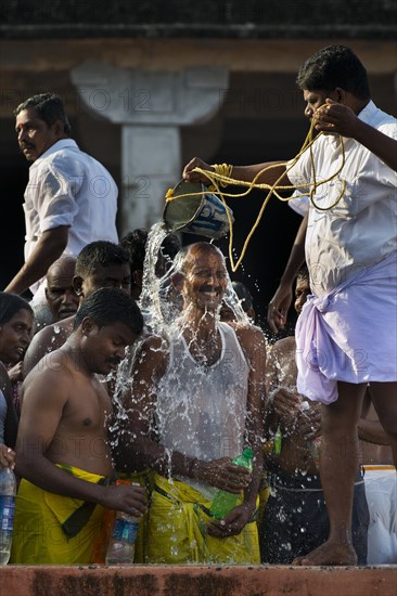 Pilgrims during ritual ablutions