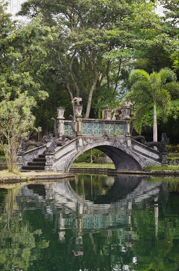 Chinese bridge in the Water Palace of Tirtagangga