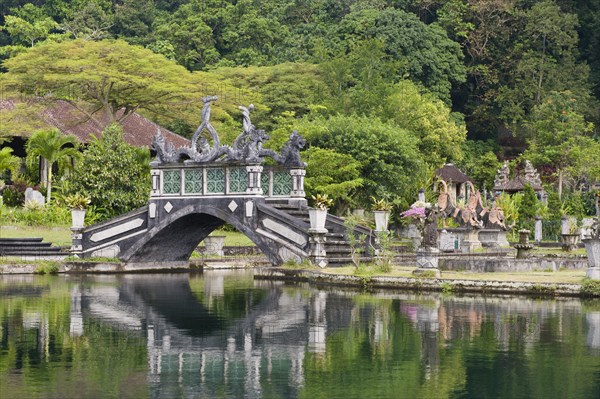 Chinese bridge in the Water Palace of Tirtagangga