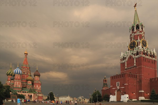 Krasnaya Ploshchad or Red Square with the Kremlin and St. Basil's Cathedral