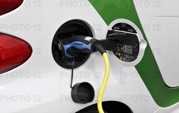 Fuel tank cap and plug of an electric Smart