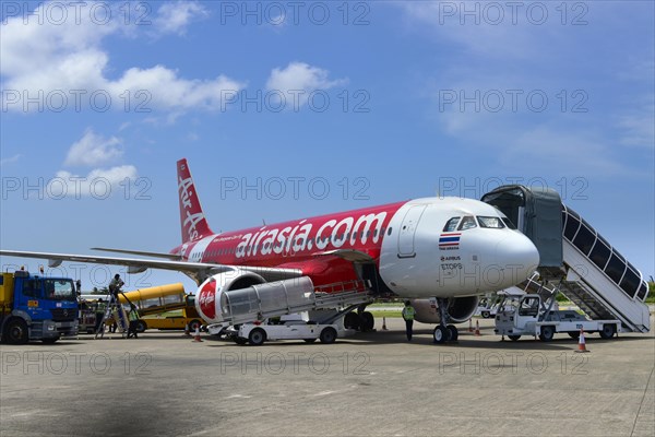 Airplane Thai AirAsia on the taxiway