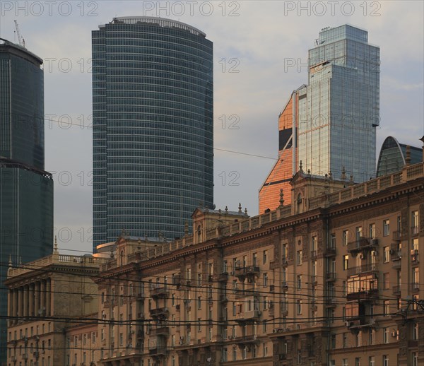 High-rise buildings in the Moscow City development area