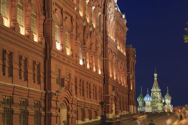 State Historical Museum and the St Basil's Cathedral