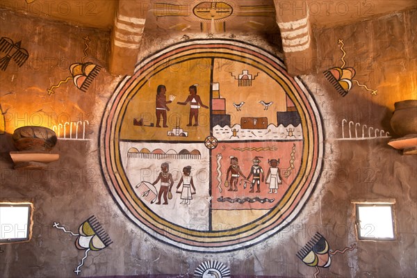 Replicas of Indian rock art in the Desert View Watchtower