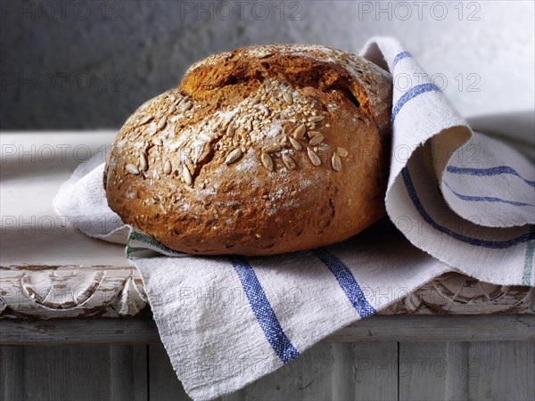 Organic whole grain bread from the bakery