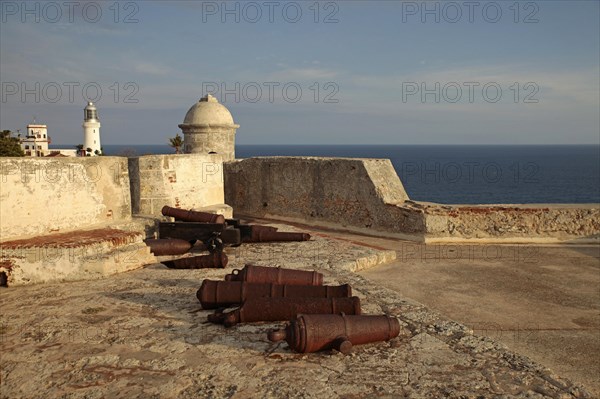 Rusty cannons at the fortress of Castillo de San Pedro de la Roca