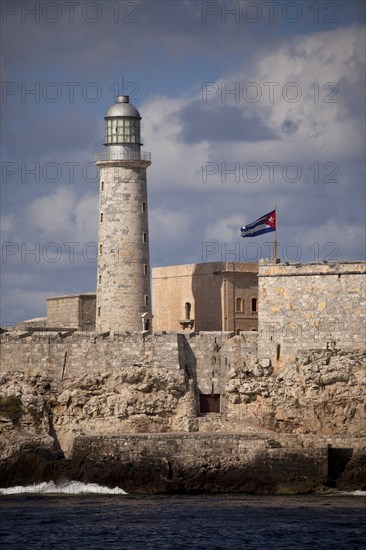 Lighthouse and the fortress of Castillo de los Tres Reyes del Morro