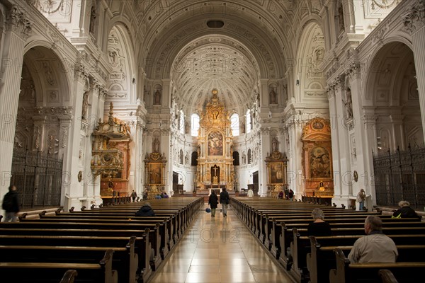 Interior of the Catholic Jesuit Church of St. Michael