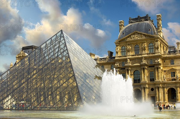 The Pyramid entrance of the Louvre