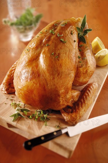 Whole roast chicken