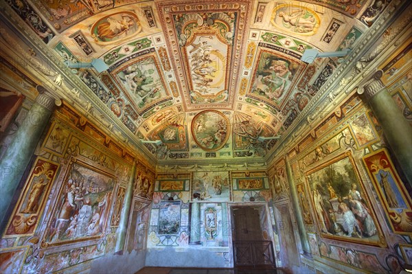 Room with frescoes by Livio Agresti