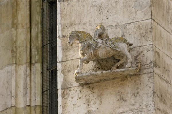Sculpture of a horse and rider