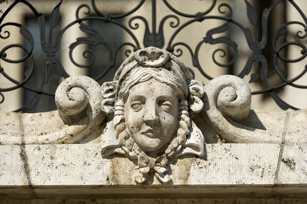 Decorative woman's head