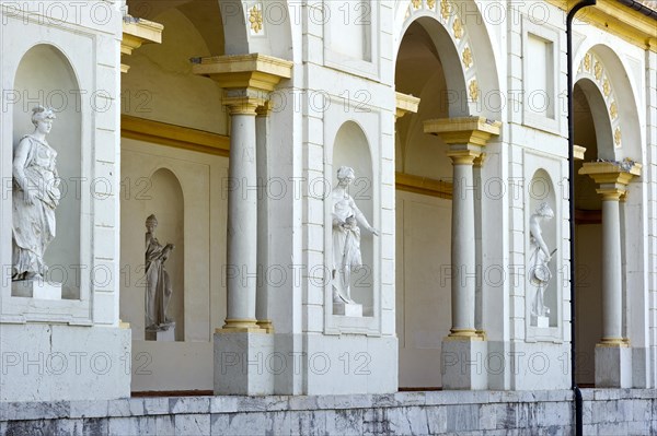 Southern arcades with female statues