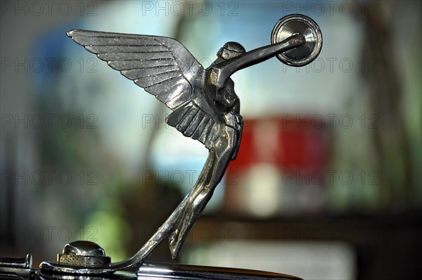 Hood ornament on a vintage Vanden Plas Princess