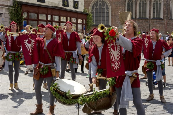 Polish trumpeters and a drummer