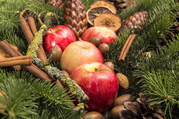 Apples with pecan nuts