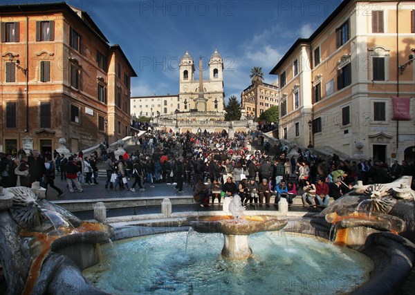 The Spanish Steps and the Trinita dei Monti church