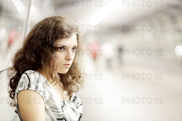 Young woman in a public space