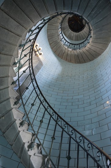 Staircase in the Phare d'Eckmuehl lighthouse