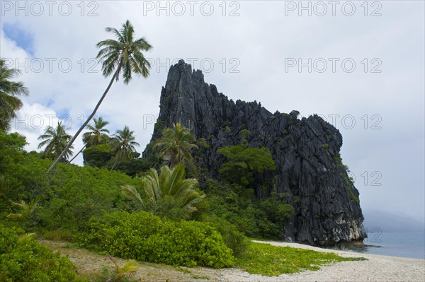 The Linderalique rocks on the east coast of Grande Terre