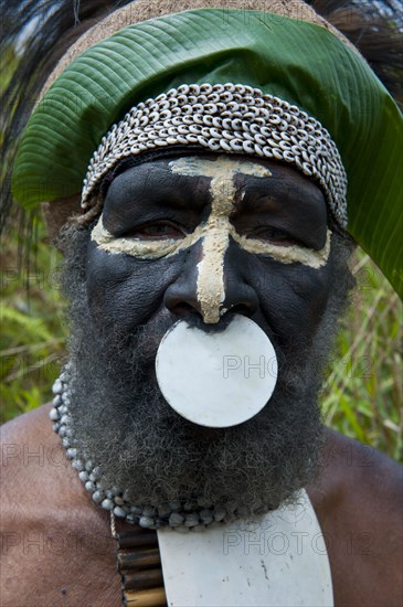 Decorated and painted tribal chief