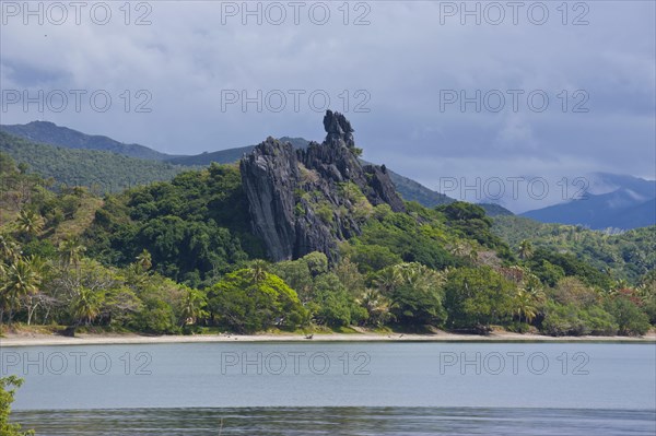 The Linderalique rocks on the east coast of Grande Terre