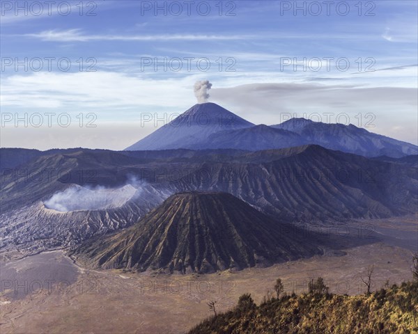 Mount Bromo with smoke