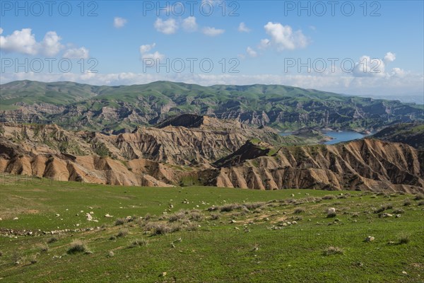 Mountainous landscape around Darbandikhan artifical lake