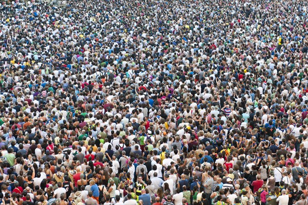 Crowd of people at the Palio di Siena