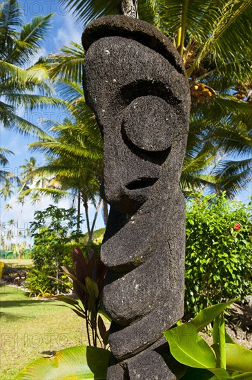 Carved statue at a resort