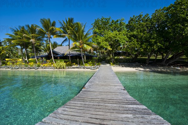 Wooden pier at a resort