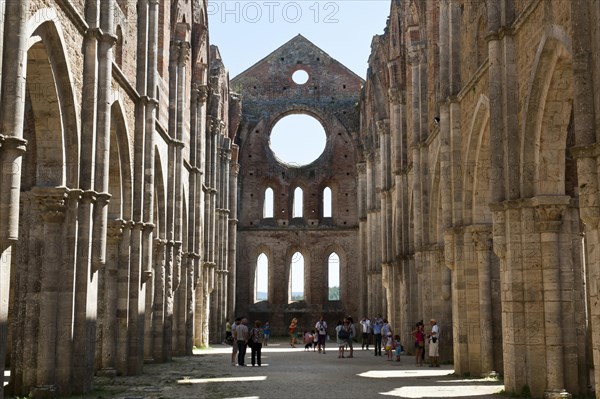 Ruins of the former Cistercian abbey Abbazia San Galgano