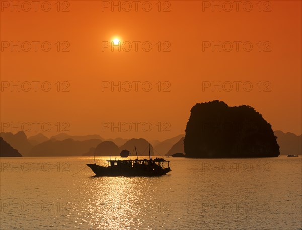 Boat at sunset