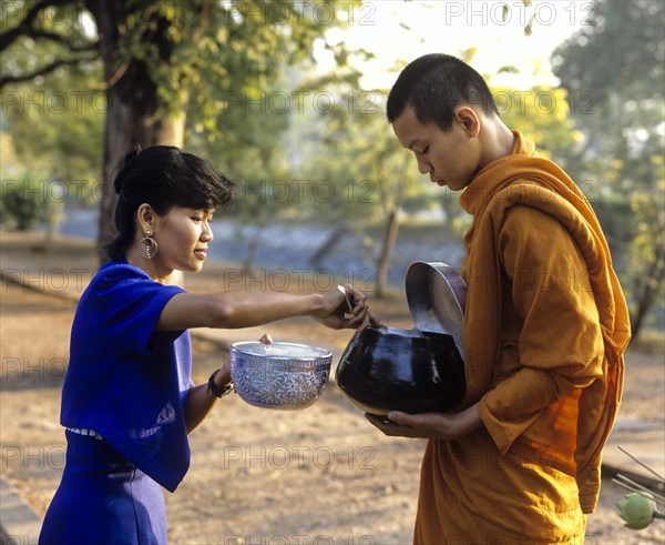 Begging monk