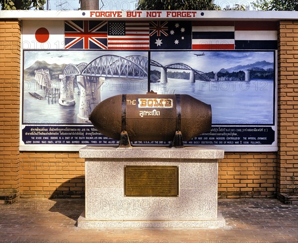 Bomb at the bridge on the River Kwai