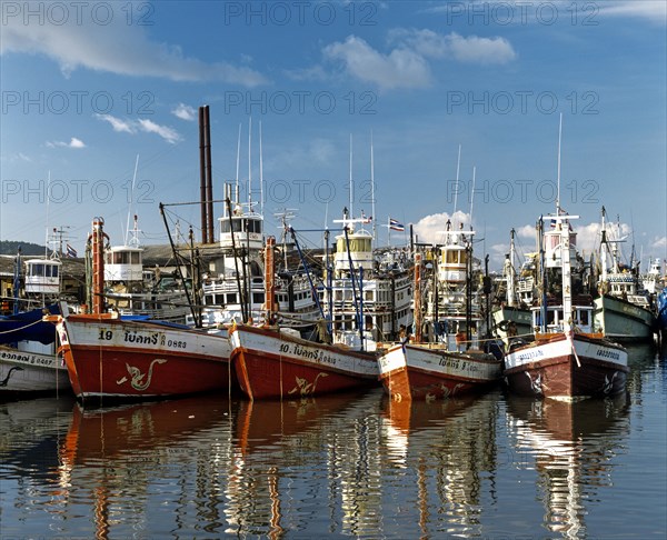 Fishing boats in the harbor of Phuket Town
