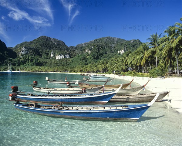 Longtail boats at the beach