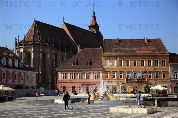 Black Church or Biserica Neagra on the market square or PiaÈ›a Sfatului