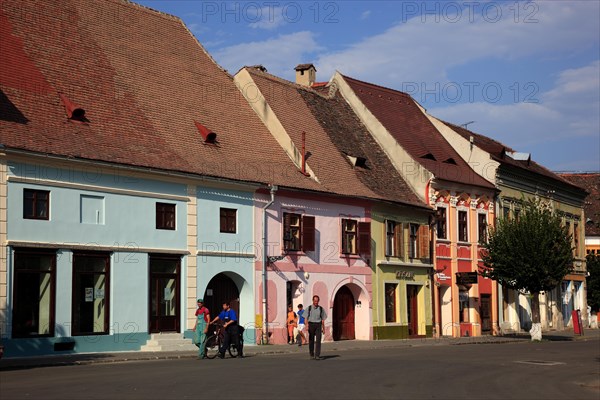 Colourful row of houses