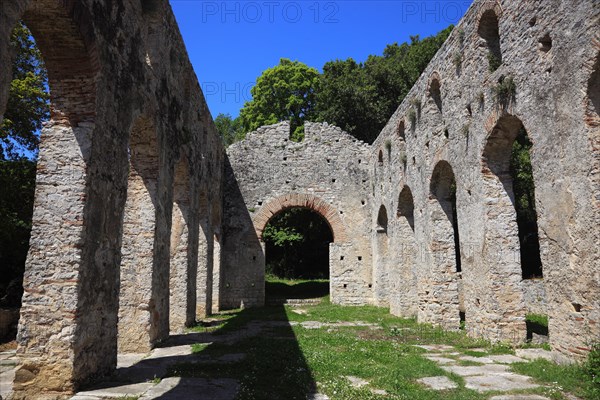 Early Christian-Byzantine basilica in the ruins of the ancient city of Butrint